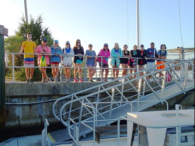 North Gwinnett High School students on the dock