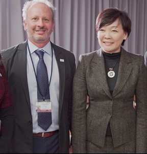 Mike with Japan's First Lady at her Tsunami and Seawalls Forum